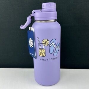 Life is Good - ‘Cocktails & Flipflops’ 32oz insulated H20 bottle. NWT Firm!